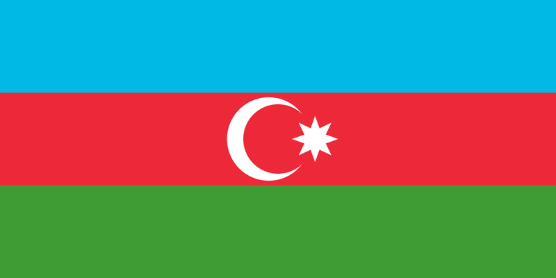 Logotipo de la bandera nacional de Azərbaycan (cantidad 1 = 1 juego / 2 películas de logotipo / Puede reemplazar las luces por otros logotipos)