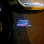 AUDI LOGO PROJECTOT LIGHTS Nr.253 (الكمية 1 = 2 Logo Films /2 أضواء الباب)