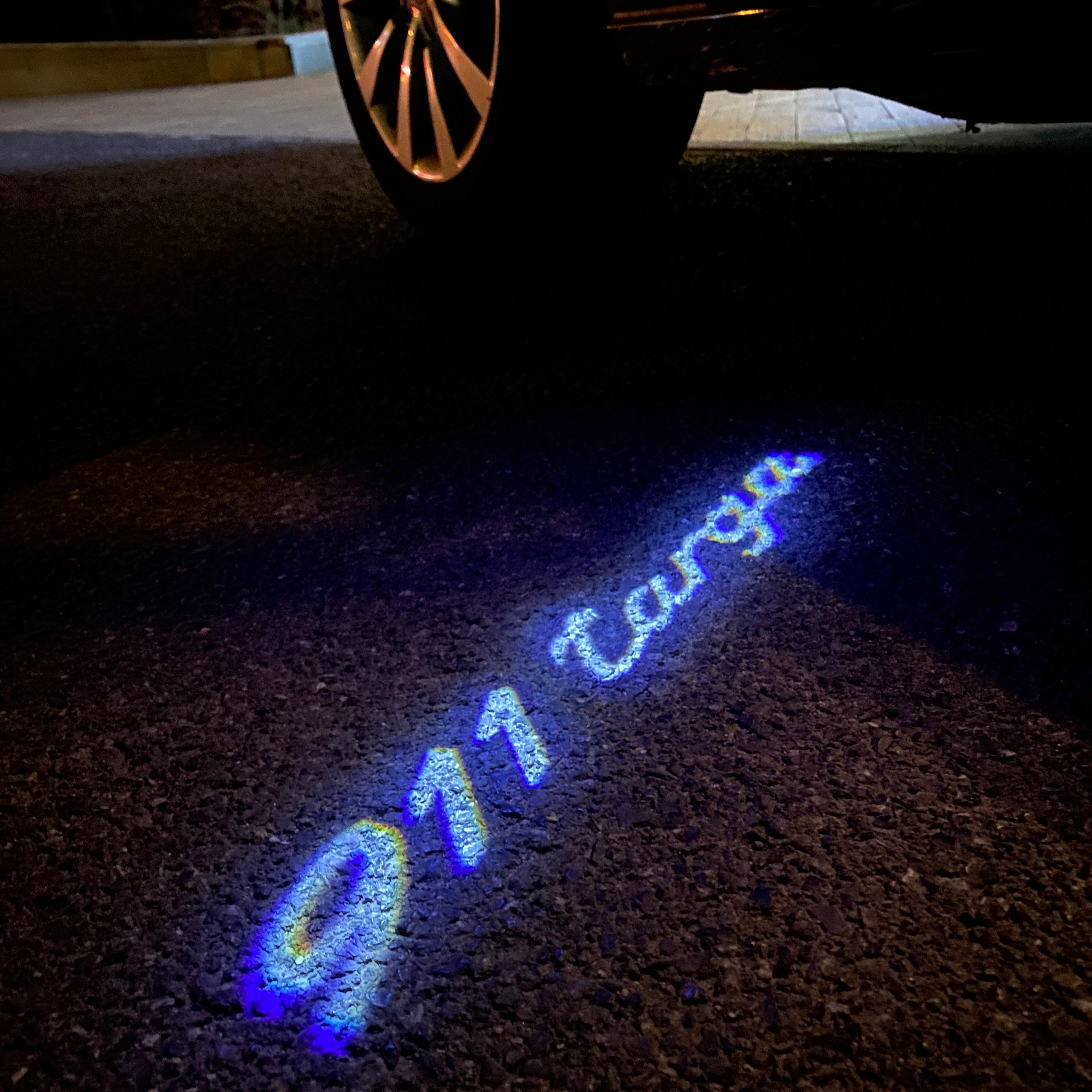 PORSCHE LOGO PROJECTOT LIGHTS Nr.68 (quantità 1 = 2 Logo Film / 2 luci porta)