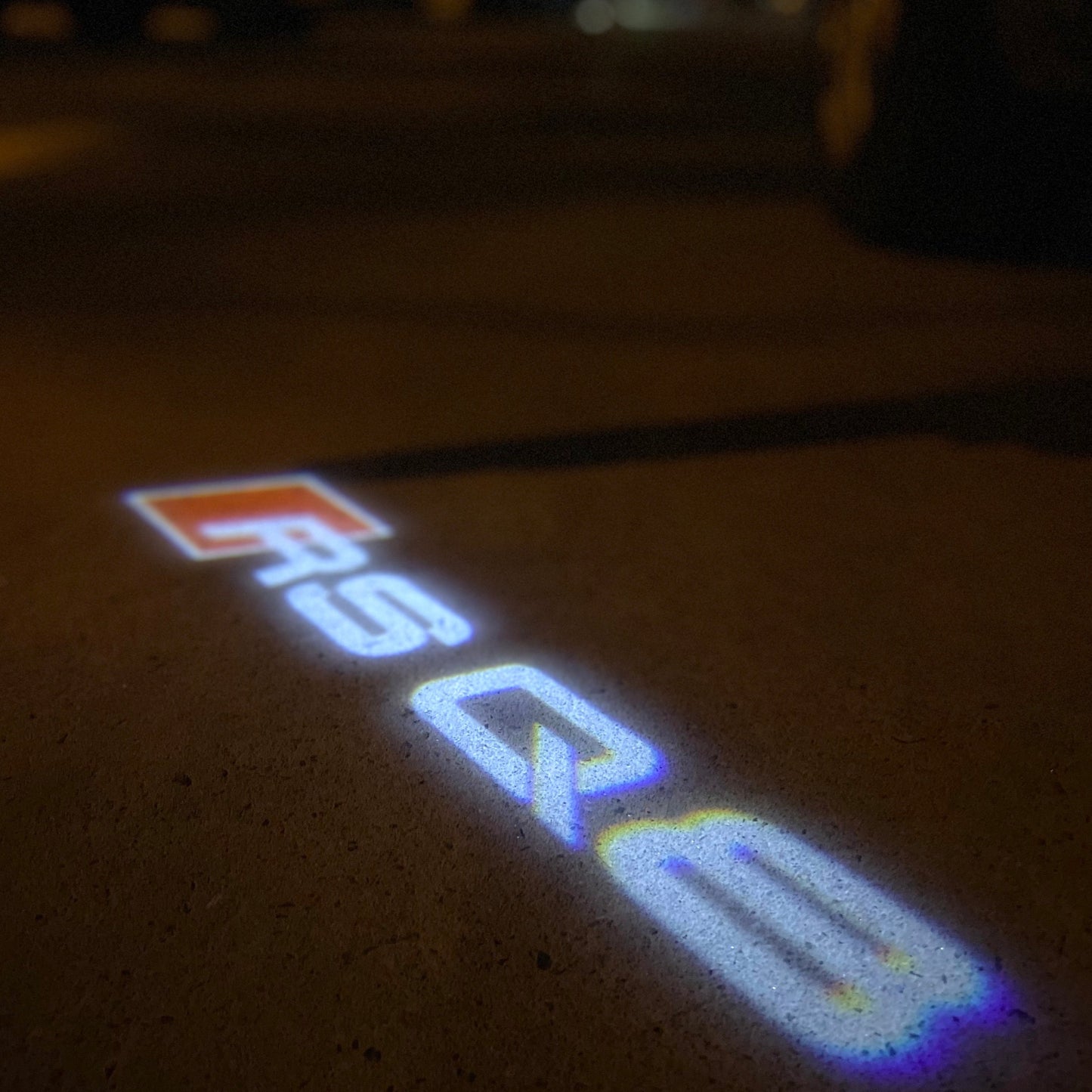 AUDI LOGO PROJECTOT LIGHTS Nr.19 (cantidad 1 = 2 películas con logotipo /2 luces de puerta)