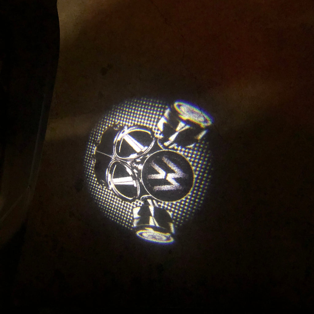 Volkswagen GAS MASK Lampes de porte Nr. 11 (quantité 1 = 2 Logo Films /2 feux de porte)