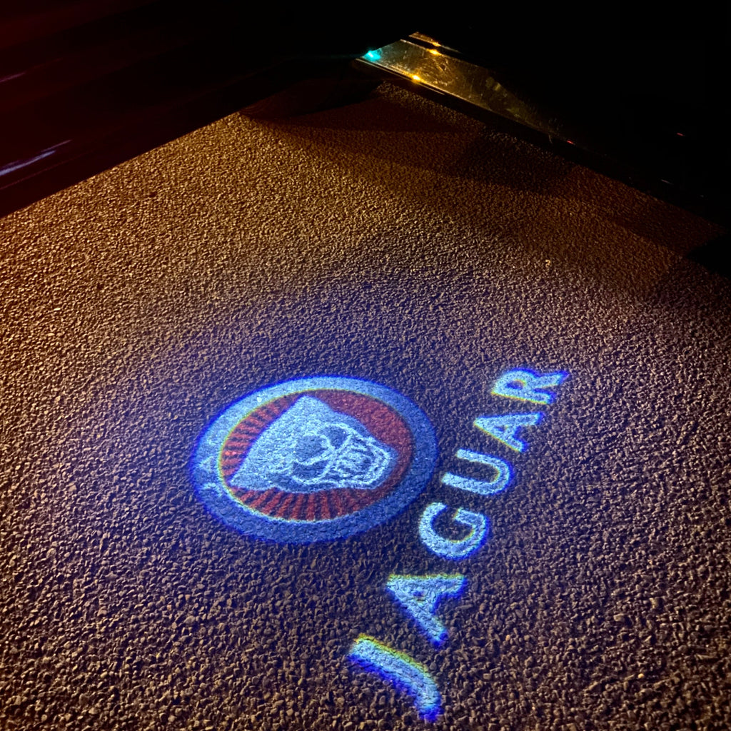 LUCI PROIETTORI LOGO JAGUAR Nr.02 (quantità 1 = 1 set / 2 luci porta)