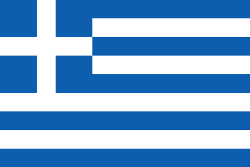 Grecia Ελληνική Δημοκρατία Bandiera Nazionale logo (quantità 1 = 1 set / 2 pellicole logo / Può sostituire di luci altri loghi )