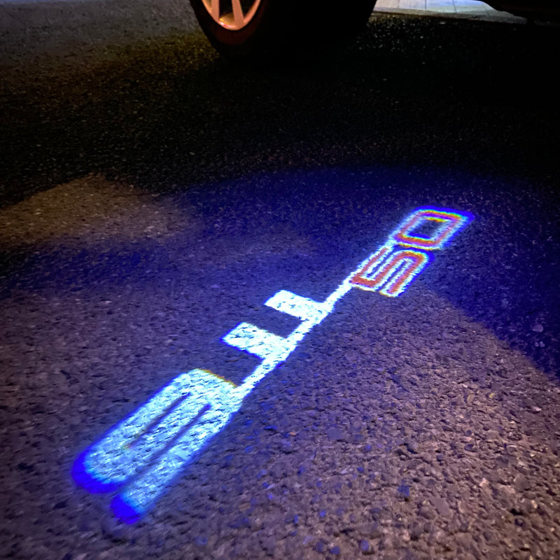 PORSCHE 911 LOGO PROJECTOT LIGHTS Nr.46 (quantity  1 =  2 Logo Film /  2 door lights)