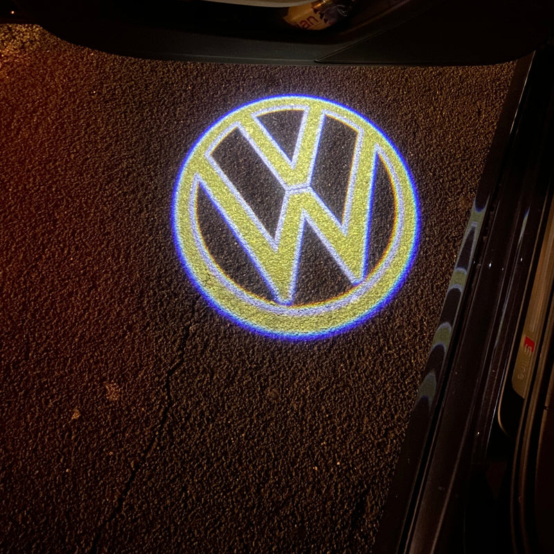 Volkswagen Door lights Logo Nr. 160 (cantidad 1 = 2 películas con logotipo / 2 luces de puerta)