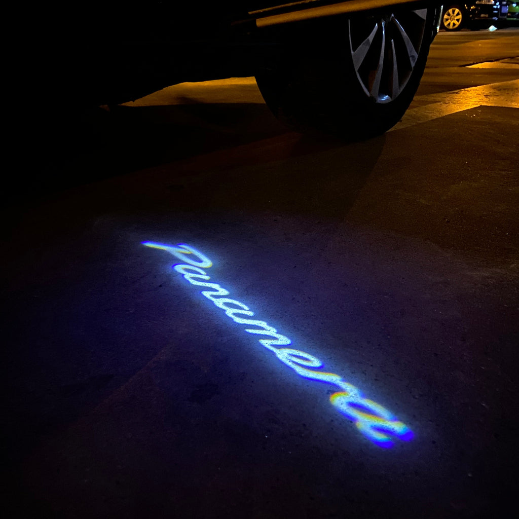 PORSCHE LOGO PROJECTOT LIGHTS Nr.84 (quantità 1 = 2 Logo Film / 2 luci porta)