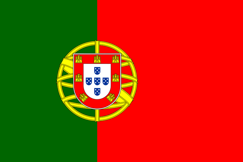 Logo du drapeau portugais (qty 1 = 1 ensemble / 2 films de logo / peut remplacer d'autres logos)