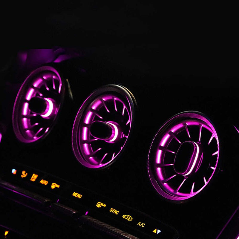 Luce ambientale a 64 colori Clima di controllo centrale luce Presa turbina Per Mercedes-Benz