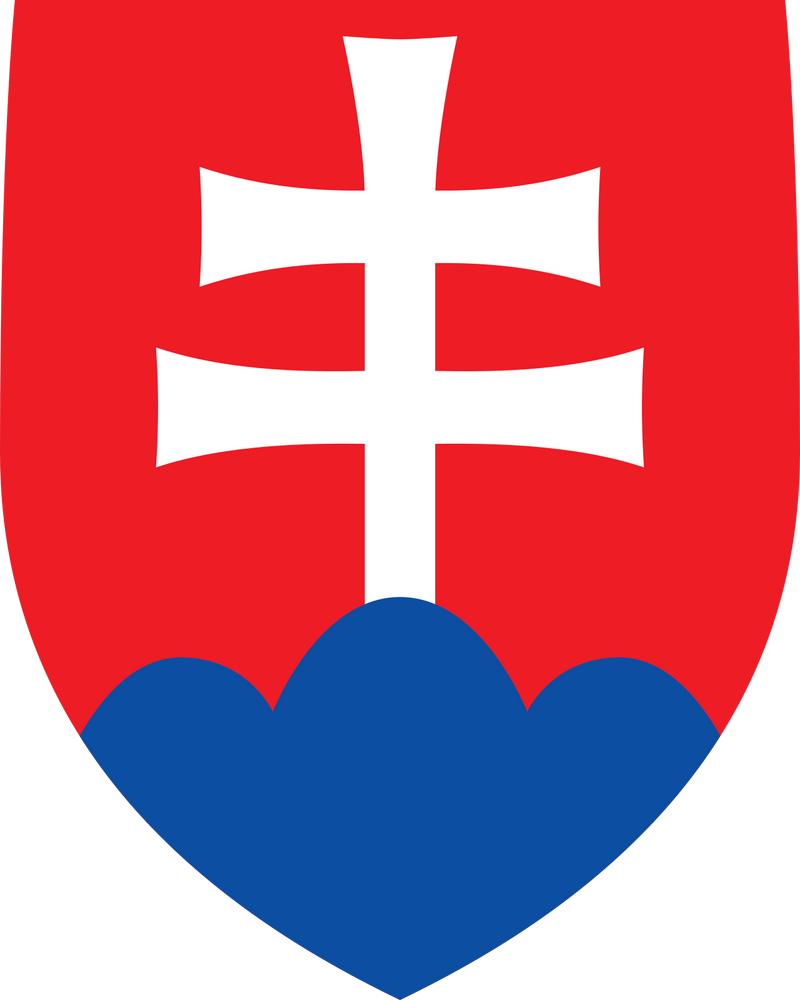 Logo du drapeau national slovaque Slovenská republika (quantité 1 = 1 ensembles / 2 films de logo / peut remplacer les lumières d'autres logos)