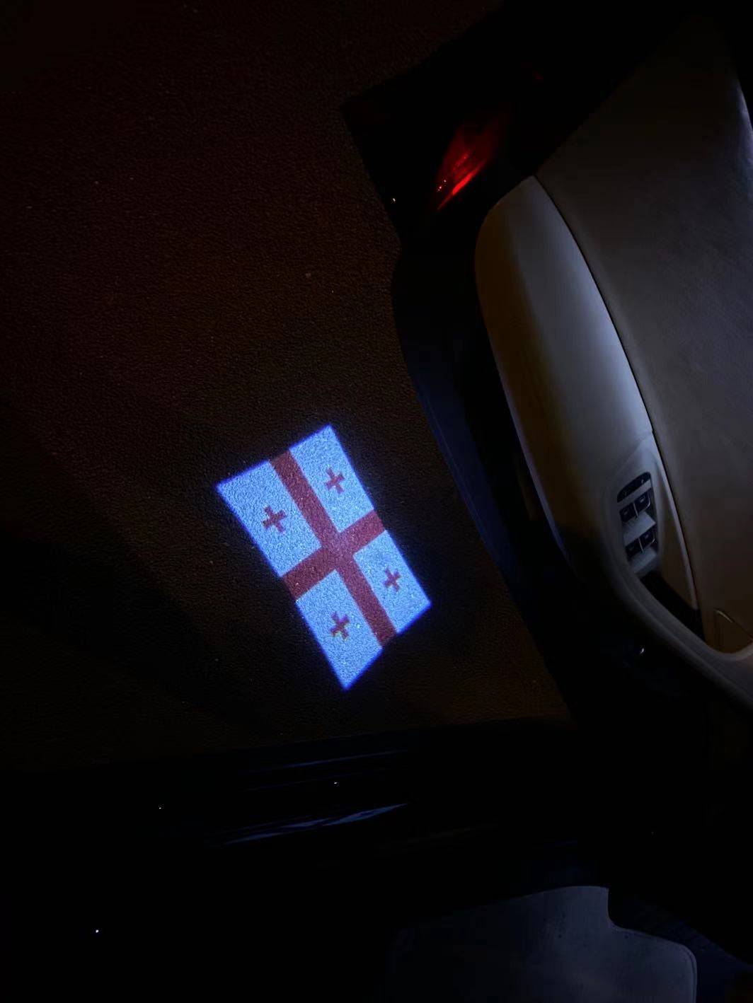 Georgia საქართველო logo bandiera nazionale (quantità 1 = 1 set / 2 pellicole logo / Può sostituire di luci altri loghi)