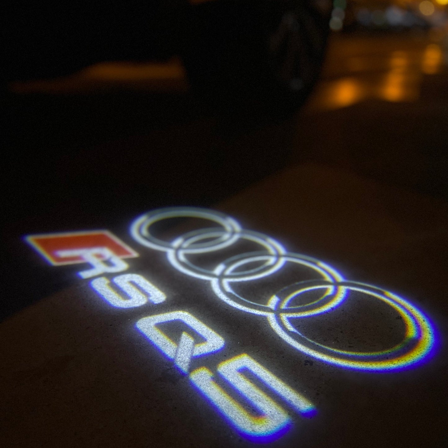 AUDI LOGO PROJECTOT LIGHTS Nr.19 (quantité 1 = 2 Logo Films /2 feux de porte)