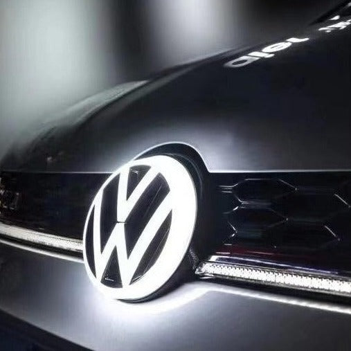 VW   Front Grill Logo LED with dznamic indicator-diameter 【147 mm】black color