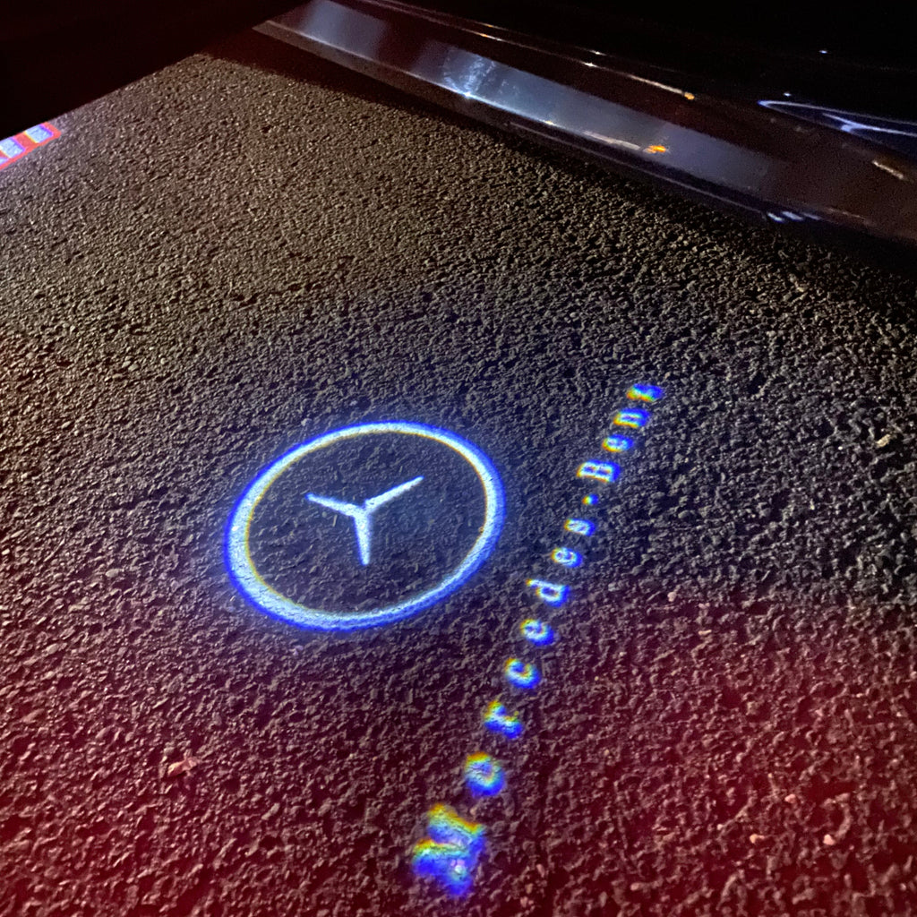 MERCEDES BENZ LOGO PROJECTOT LIGHTS Nr.01 (cantidad 1 = 1 juego/2 luces de puerta)