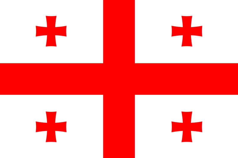 Logotipo de la bandera nacional de Georgia Georgia (cantidad 1 = 1 juego / 2 películas de logotipo / Puede reemplazar las luces por otros logotipos)