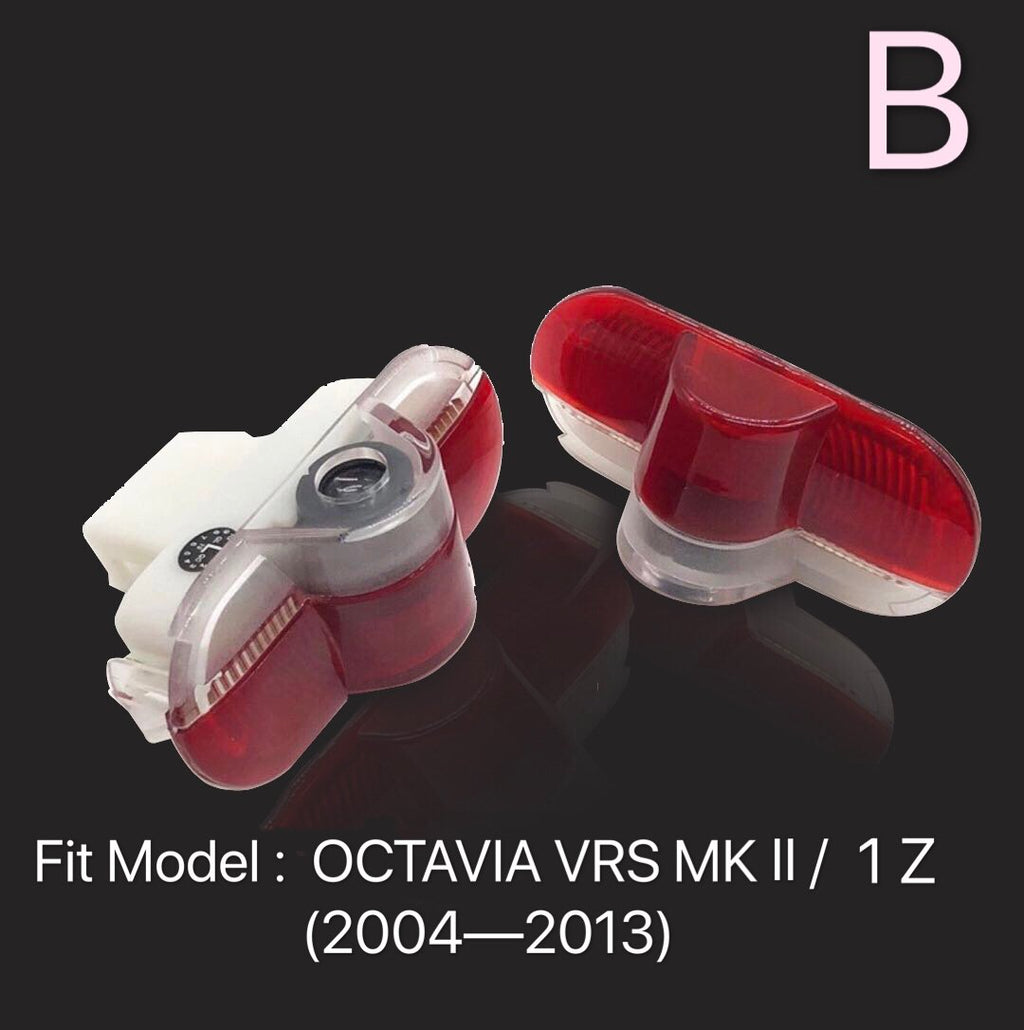 SKODA LOGO PROJECTOT LIGHTS Nr.19 (quantité 1 = 2 Logo Films /2 feux de porte)