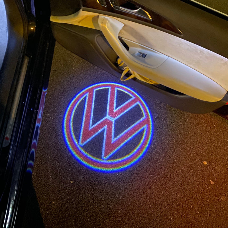 Volkswagen Door lights Logo Nr. 158 (cantidad 1 = 2 películas con logotipo / 2 luces de puerta)