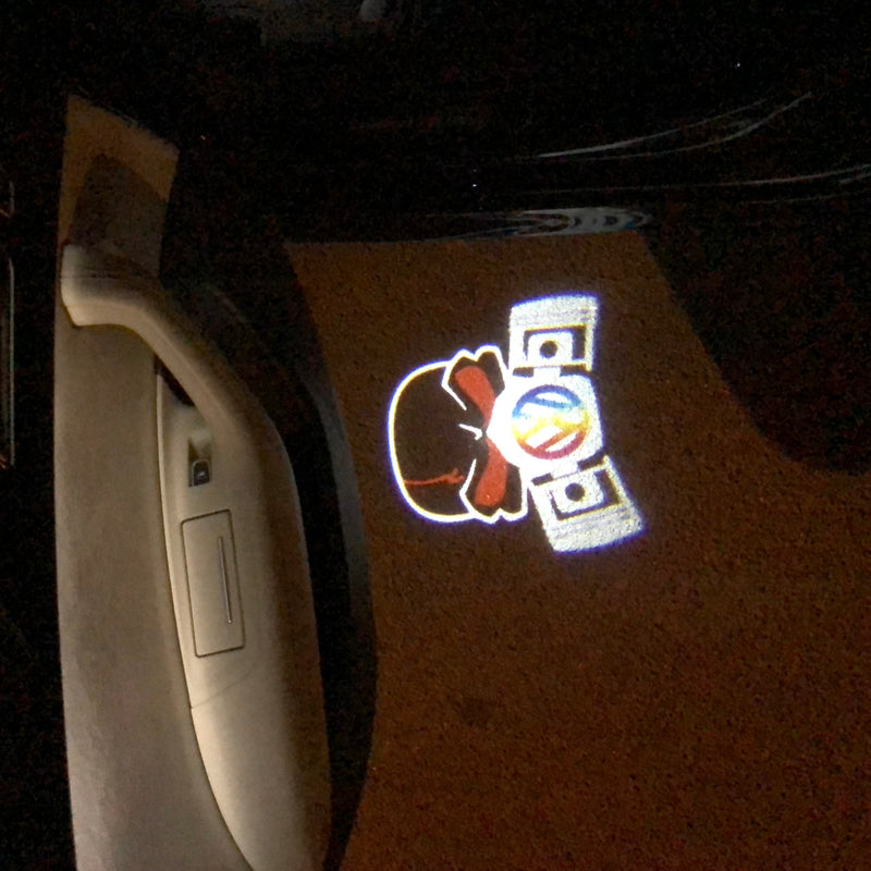 Volkswagen Door lights  GAS MASK  logo Nr. 03  ( quantity 1 = 2 logo film / 2 door lights)