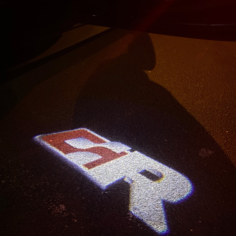 Volkswagen Door lights R Logo  Nr. 166 ( quantity 1 = 2 logo film / 2 door lights)