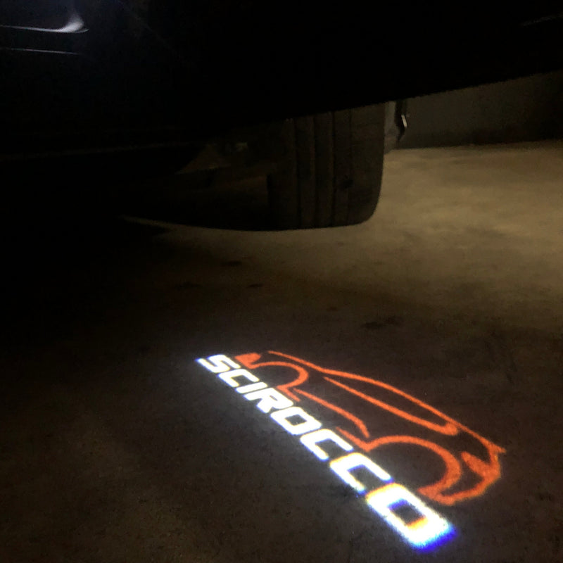 Volkswagen Door lights SCIROCCO Logo  Nr. 145  (quantity 1 = 2 Logo Films /2 door lights）