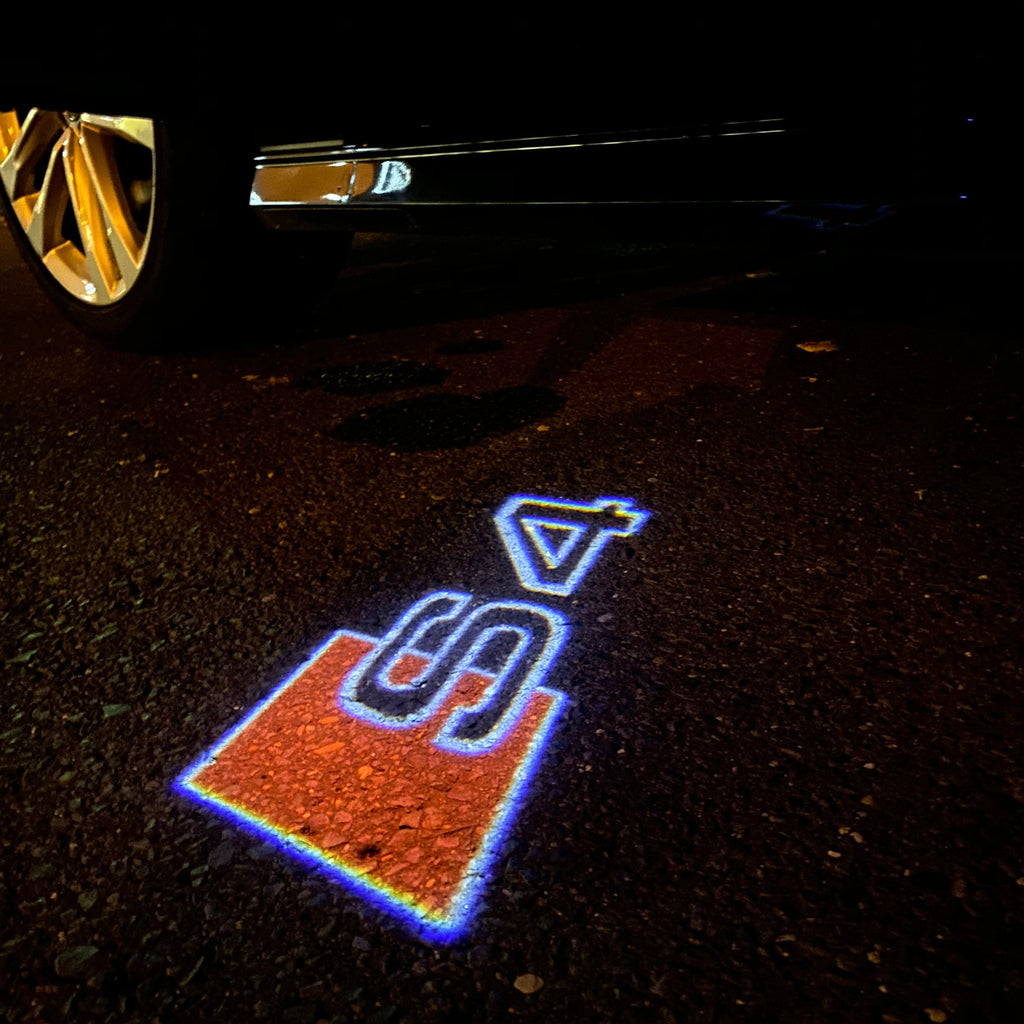 AUDI LOGO PROJECTOT LIGHTS Nr.19 (Menge 1 = 2 Logo Folien /2 Türleuchten)