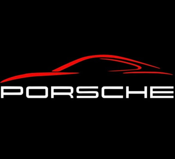 LUCI PROIETTORI LOGO PORSCHE Nr.51 (quantità 1 = 2 Logo Film / 2 luci porte)