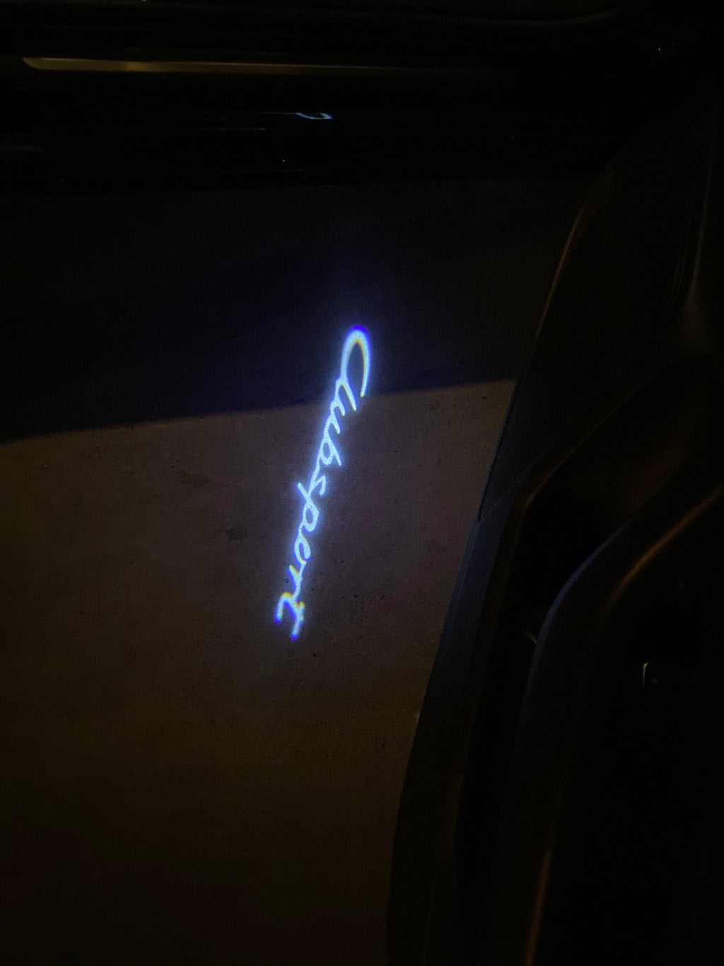 PORSCHE ORIGINAL LOGO PROJECTOT LIGHTS Nr.06 (cantidad 1 = 2 logo película / 2 luces de puerta)