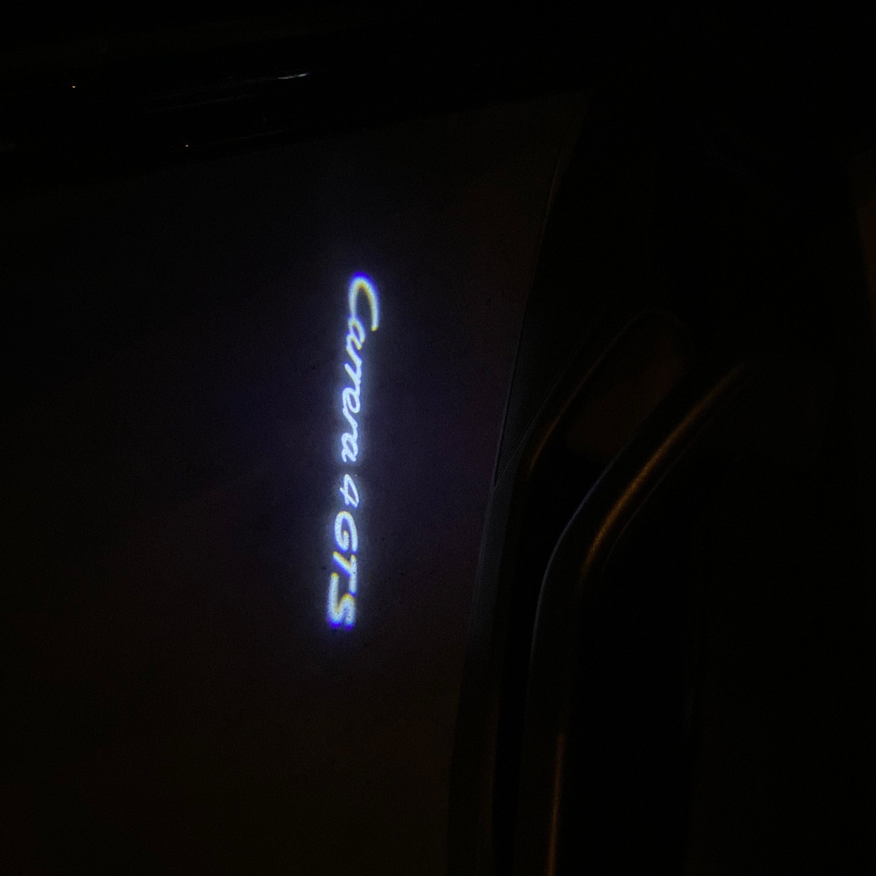 PORSCHE LOGO PROJECTOT LIGHTS Nr.80 (quantità 1 = 2 Logo Film / 2 luci porta)