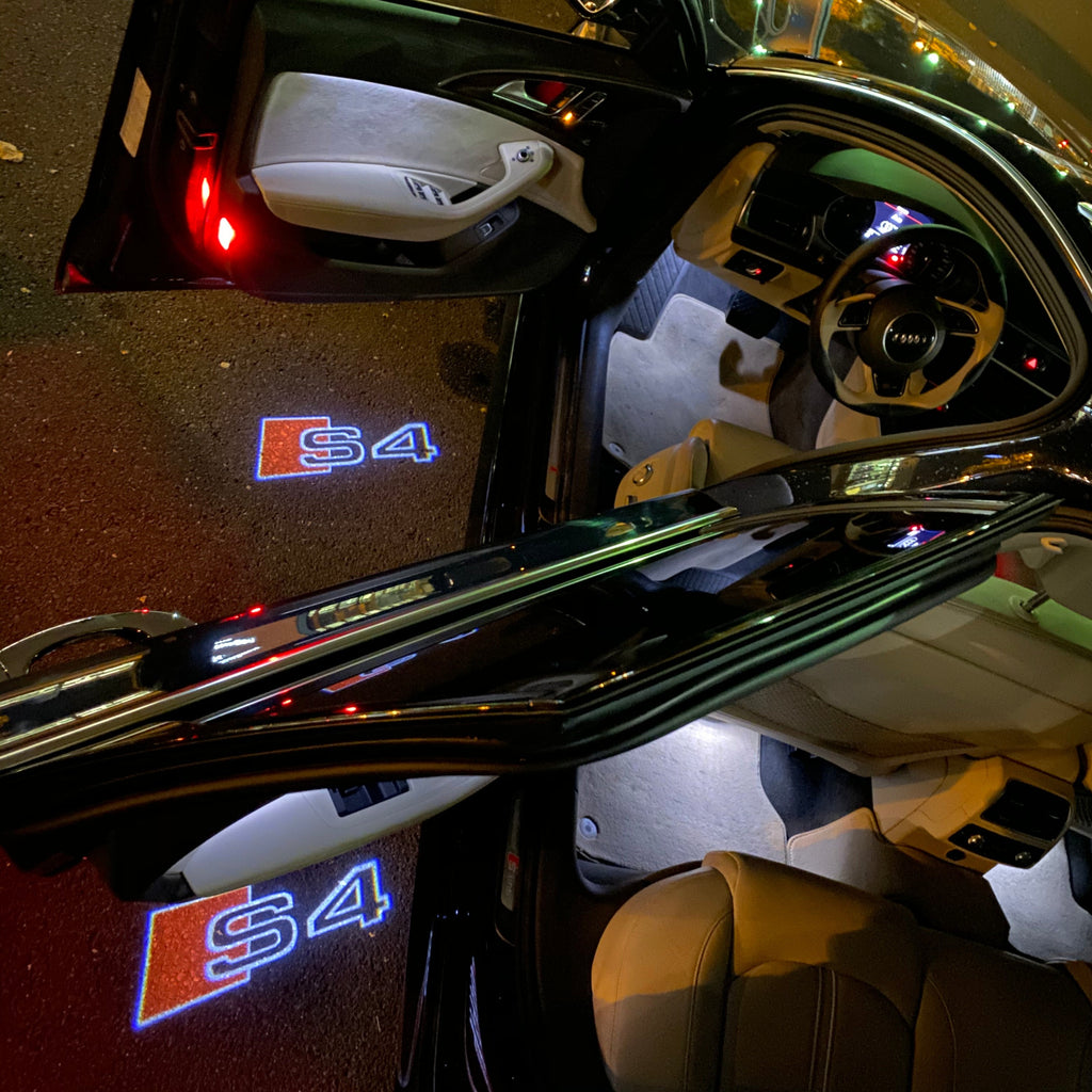 AUDI LOGO PROJECTOT LIGHTS Nr.19 (Menge 1 = 2 Logo Folien /2 Türleuchten)