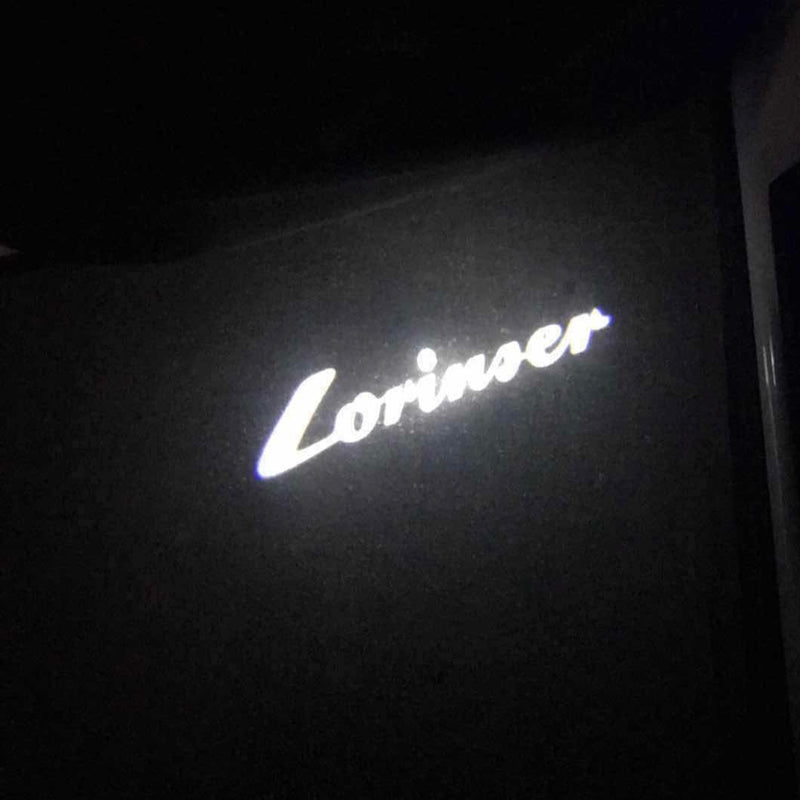 LORINSER MERCEDES BENZ LORINSER LOGO PROJECTOR LIGHTS Nr.27 (الكمية 1 = 1 مجموعة / 2 أضواء باب)