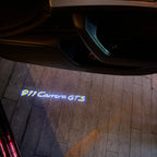 PORSCHE LOGO PROJECTOT LIGHTS Nr.80 (cantidad 1 = 2 logo película / 2 luces de puerta)