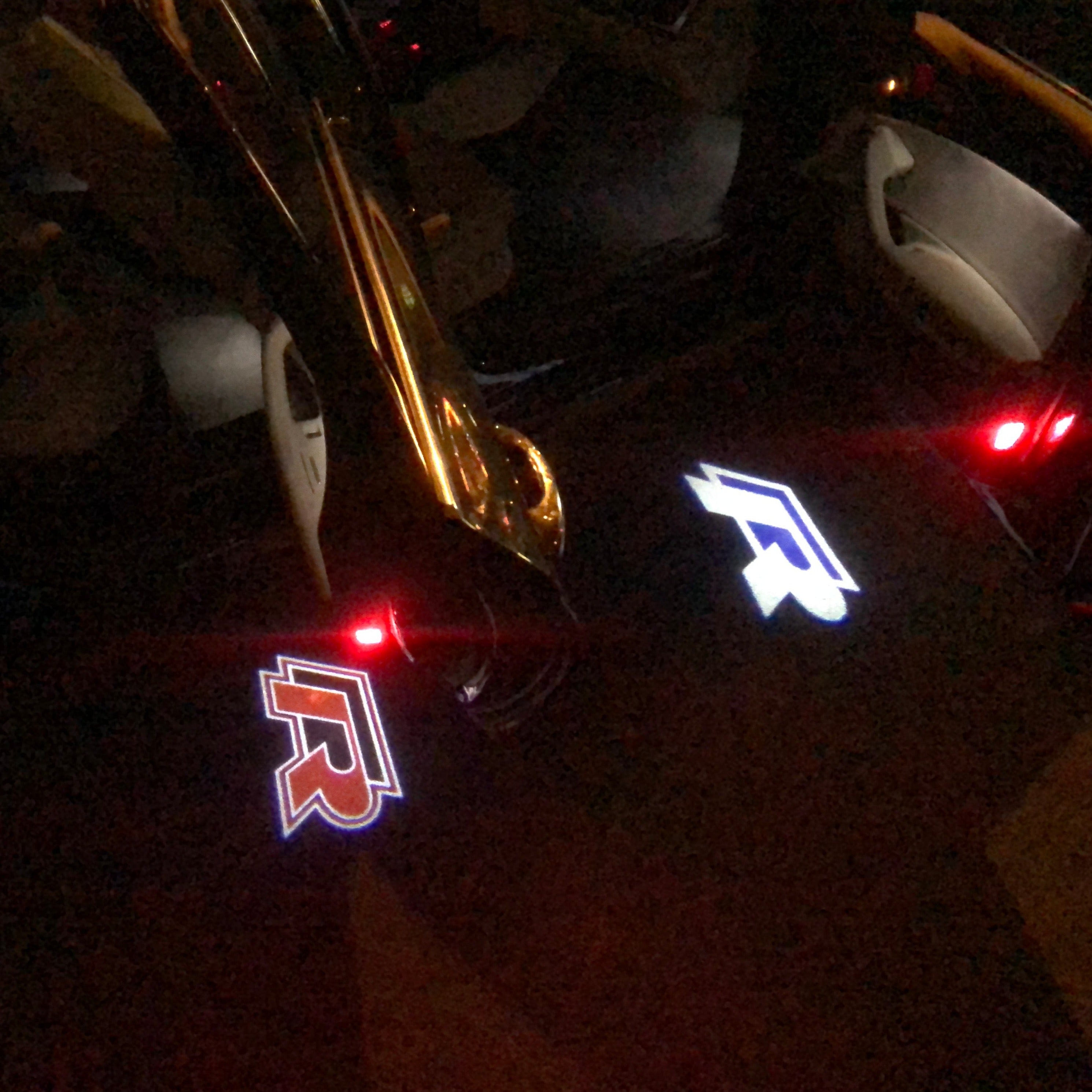 أضواء أبواب فولكس فاجن R LINE Logo Nr. 51 (الكمية 1 = 2 Logo Films / 2 Door Lights）