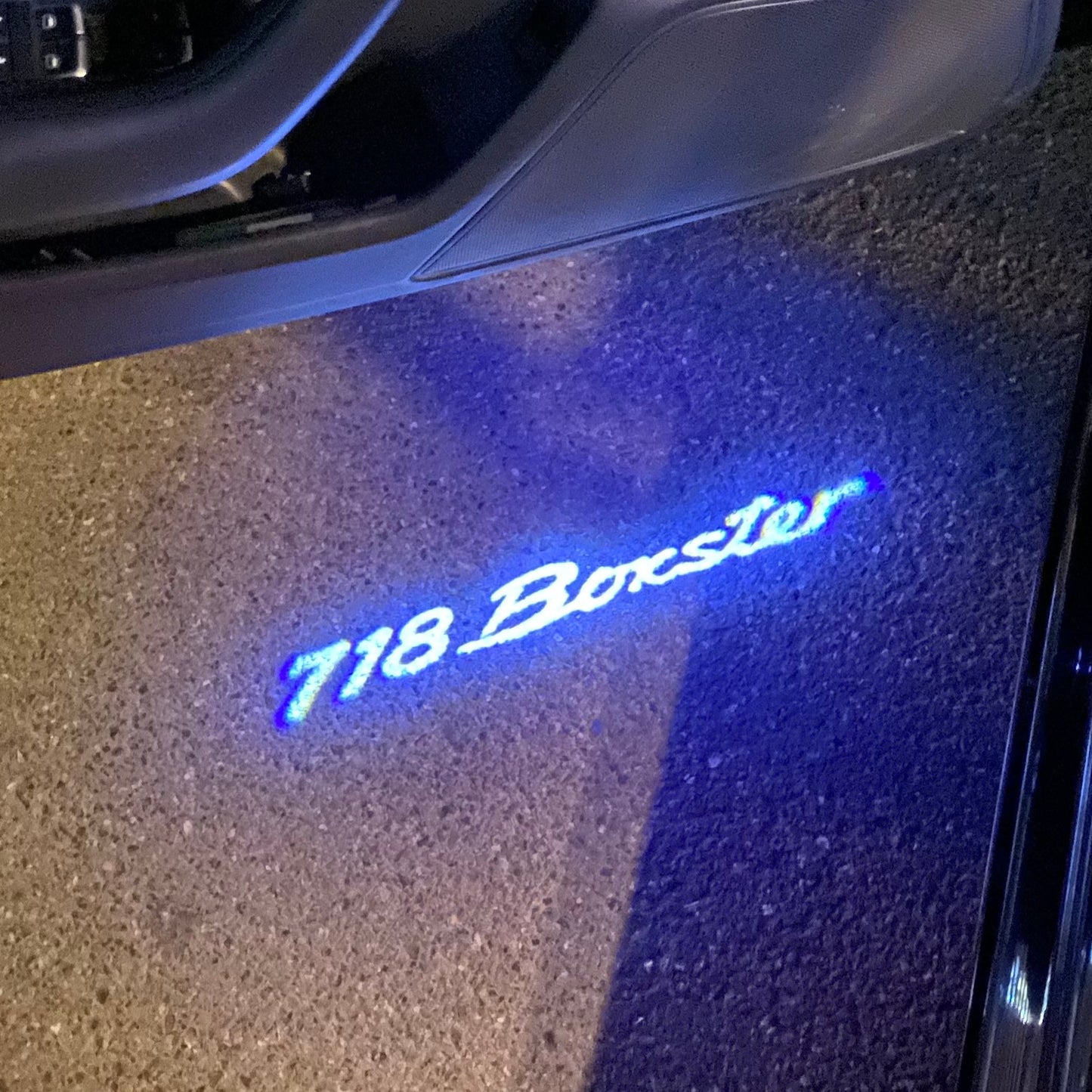 PORSCHE BOXSTER  LOGO PROJECTOT LIGHTS Nr.8018 (quantity  1 =  2 Logo Film /  2 door lights)