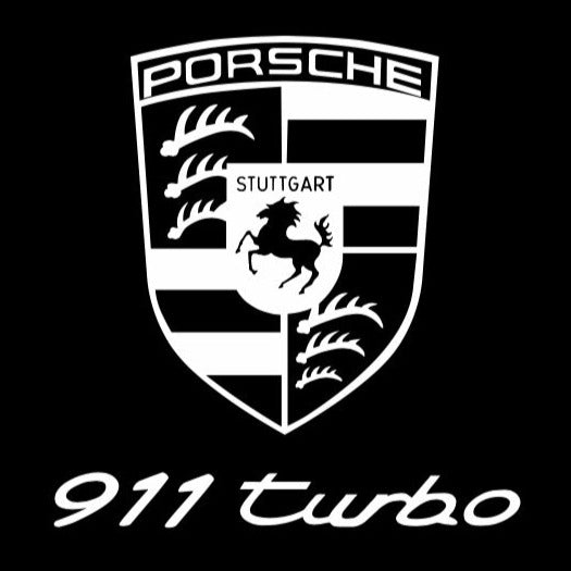 PORSCHE 911 LOGO PROJECTOT LIGHTS Nr.81 (quantity  1 =  2 Logo Film /  2 door lights)