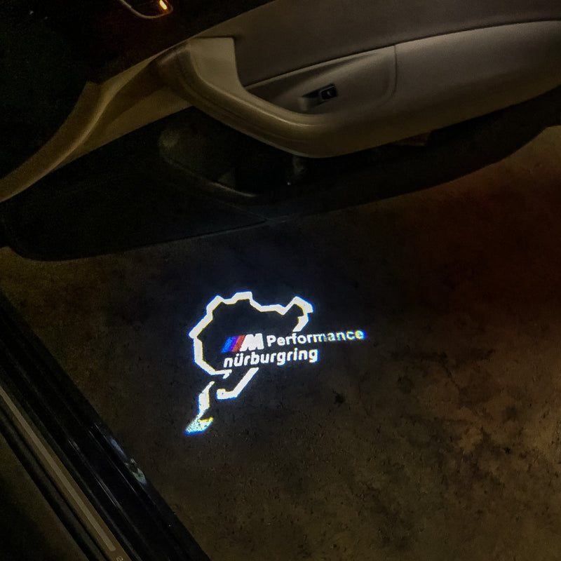 BMW M PERFORMAMCE NÜBURGRING LOGO PROJECTOT LIGHTS Nr.09 (quantità 1 = 1 set/2 luci porta)
