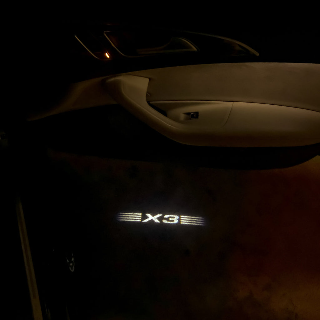 LUCES DE PROYECTOR CON LOGO BMW X3 Nr.21 (cantidad 1 = 1 juegos / 2 luces de puerta)