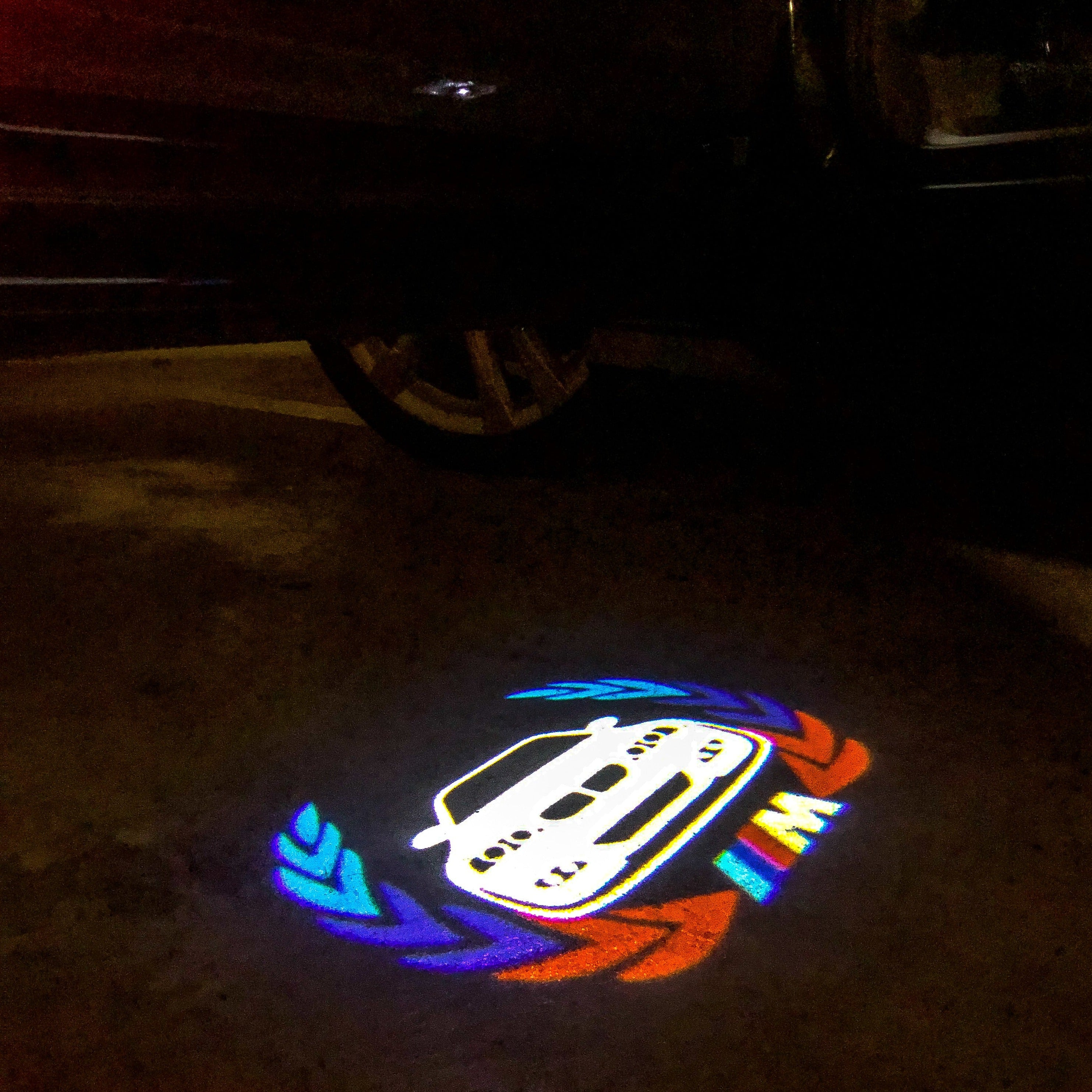 BMW M LOGO PROJECTOT LIGHTS Nr.03 (Anzahl 1 = 1 Sätze / 2 Türlichter)