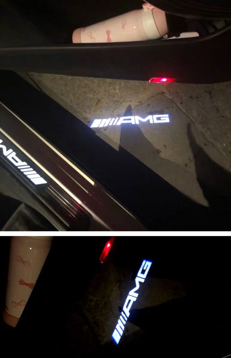 LUCES MERCEDES BENZ AMG LOGO Nr.17 (cantidad 1 = 1 juegos / 2 luces de puerta)