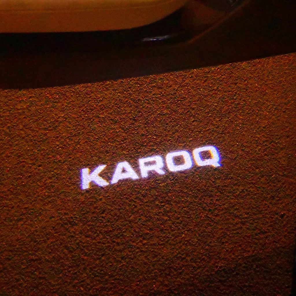 SKODA KAROQ LOGO LIGHTS Nr.115 (cantidad 1 = 2 logo película / 2 luces de puerta)