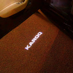 SKODA KAROQ LOGO LIGHTS Nr.115 (cantidad 1 = 2 logo película / 2 luces de puerta)