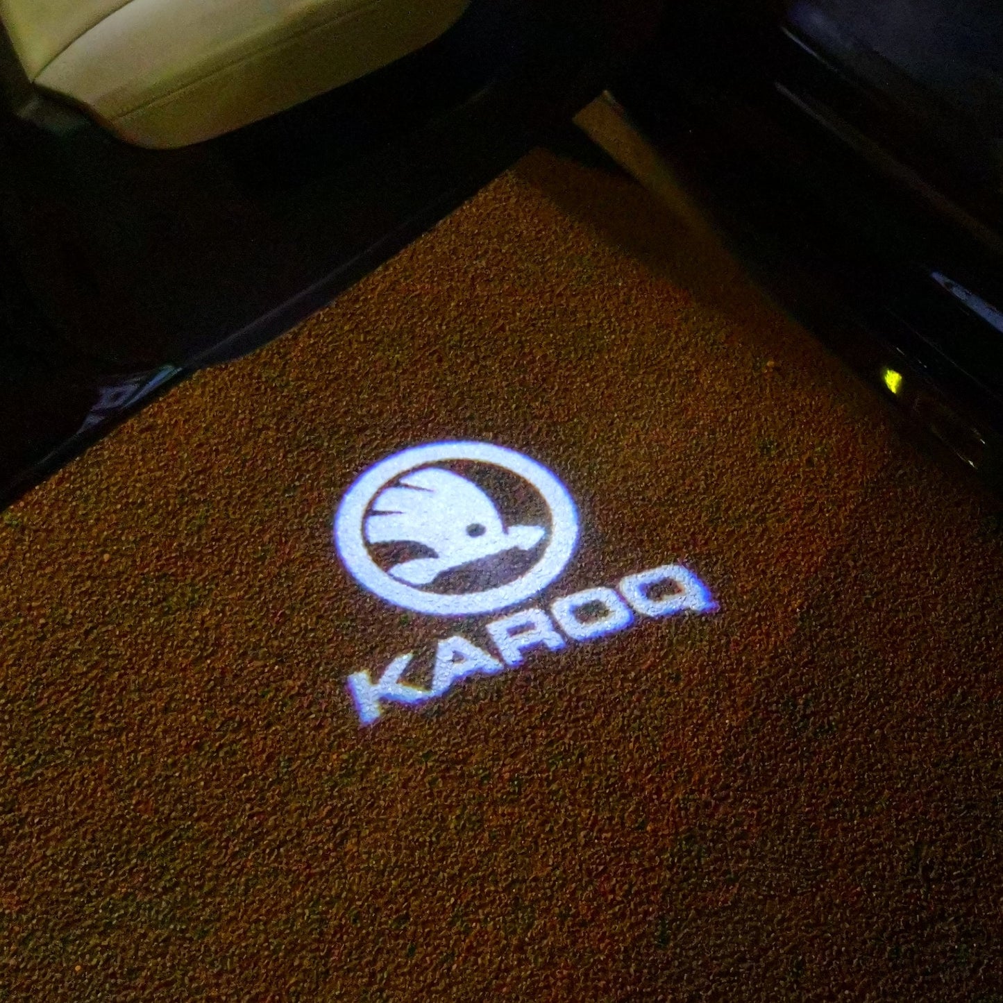 SKODA KAROQ LOGO  LIGHTS Nr.50 (quantity  1 =  2 Logo Film /  2 door lights)