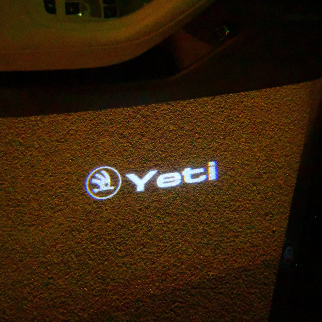 SKODA YETI LOGO PROJECTOT LIGHTS Nr.118 (quantity  1 =  2 Logo Film /  2 door lights)