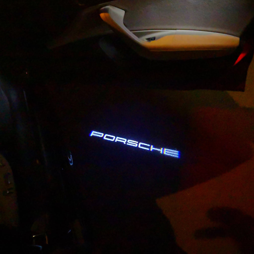 PORSCHE Original LOGO PROJECTOT LIGHTS Nr.30 (quantità 1 = 2 Logo Film / 2 luci porta)