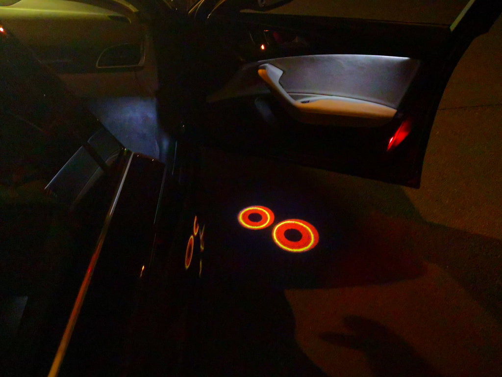 GTR-R35 LOGO PROJECTOR LIGHTS Nr.09 (الكمية 1 = 2 فيلم شعار / 2 باب)