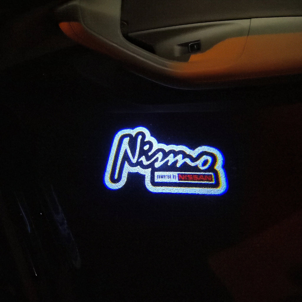 NISMO LOGO PROJECTOT LIGHTS Nr.10 (Menge 1 = 2 Logofolien /2 Türleuchten)