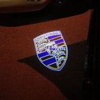 PORSCHE Original LOGO PROJECTOT LIGHTS Nr.05 (quantità 1 = 2 Logo Film / 2 luci porta)