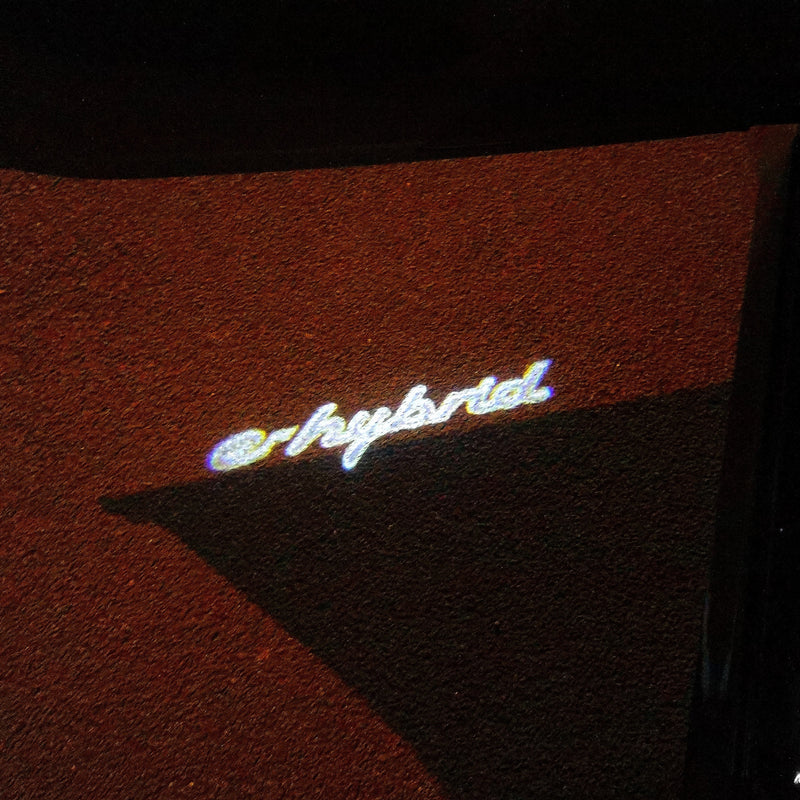 PORSCHE  E-Hybrid  LOGO PROJECTOT LIGHTS Nr.16 (quantity  1 =  2 Logo Film /  2 door lights)