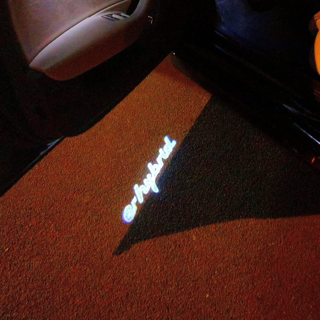PORSCHE E-Hybrid LOGO PROJECTOT LIGHTS Nr.16 (quantità 1 = 2 Logo Film / 2 luci porta)