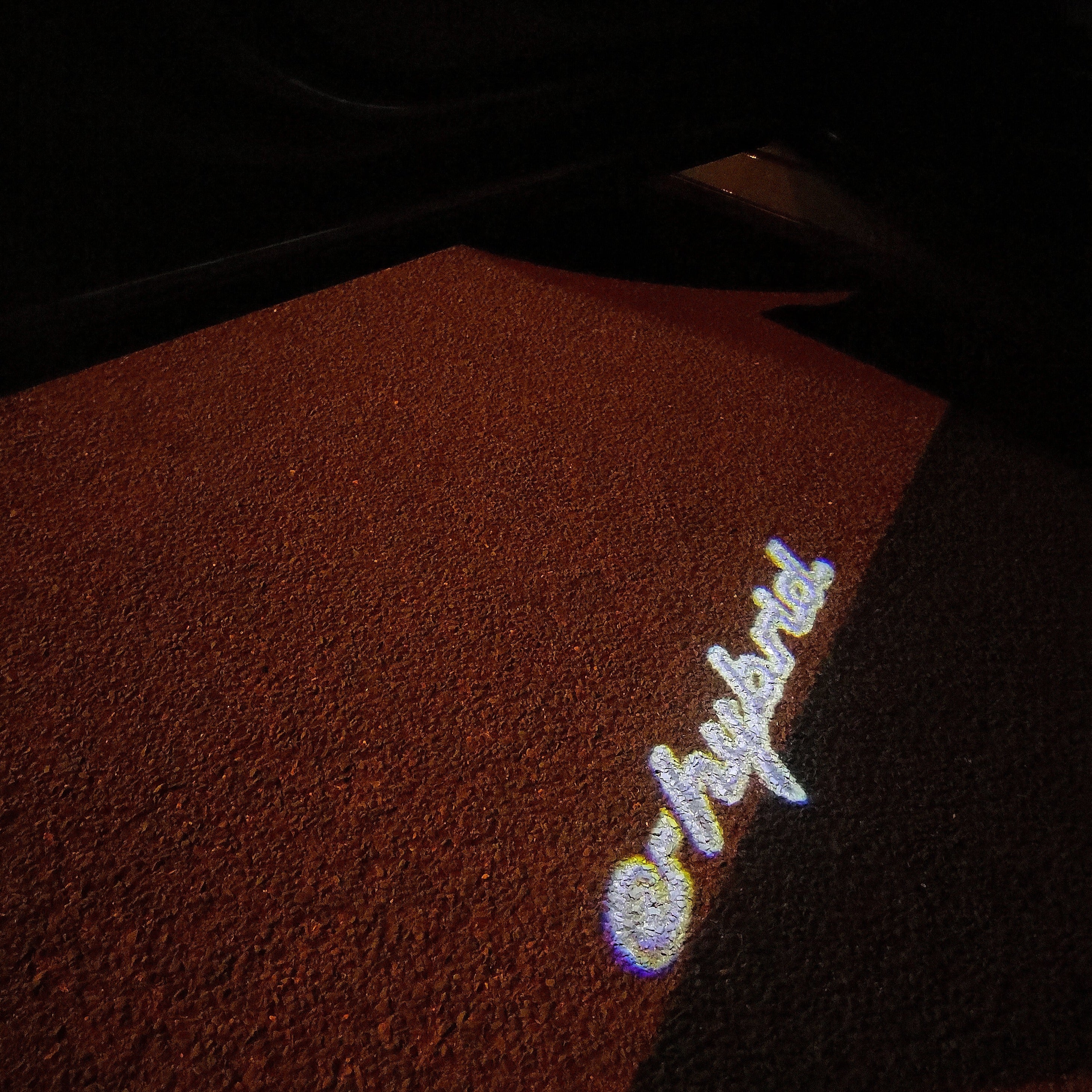 LUCES DE PROYECTOR DE LOGOTIPO PORSCHE E-Hybrid Nr.16 (cantidad 1 = 2 Película de logotipo / 2 luces de puerta)