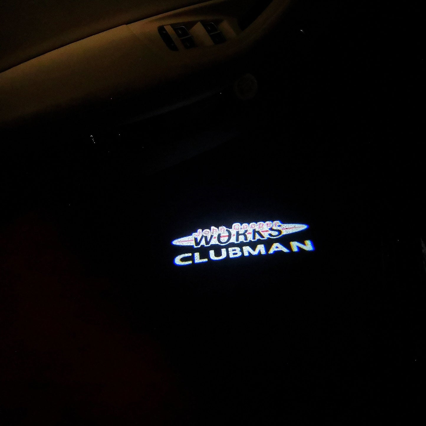 MINI  CLUBMAN LOGO PROJECROTR LIGHTS Nr.80 (quantity  1 =  2 Logo Film /  2 door lights)