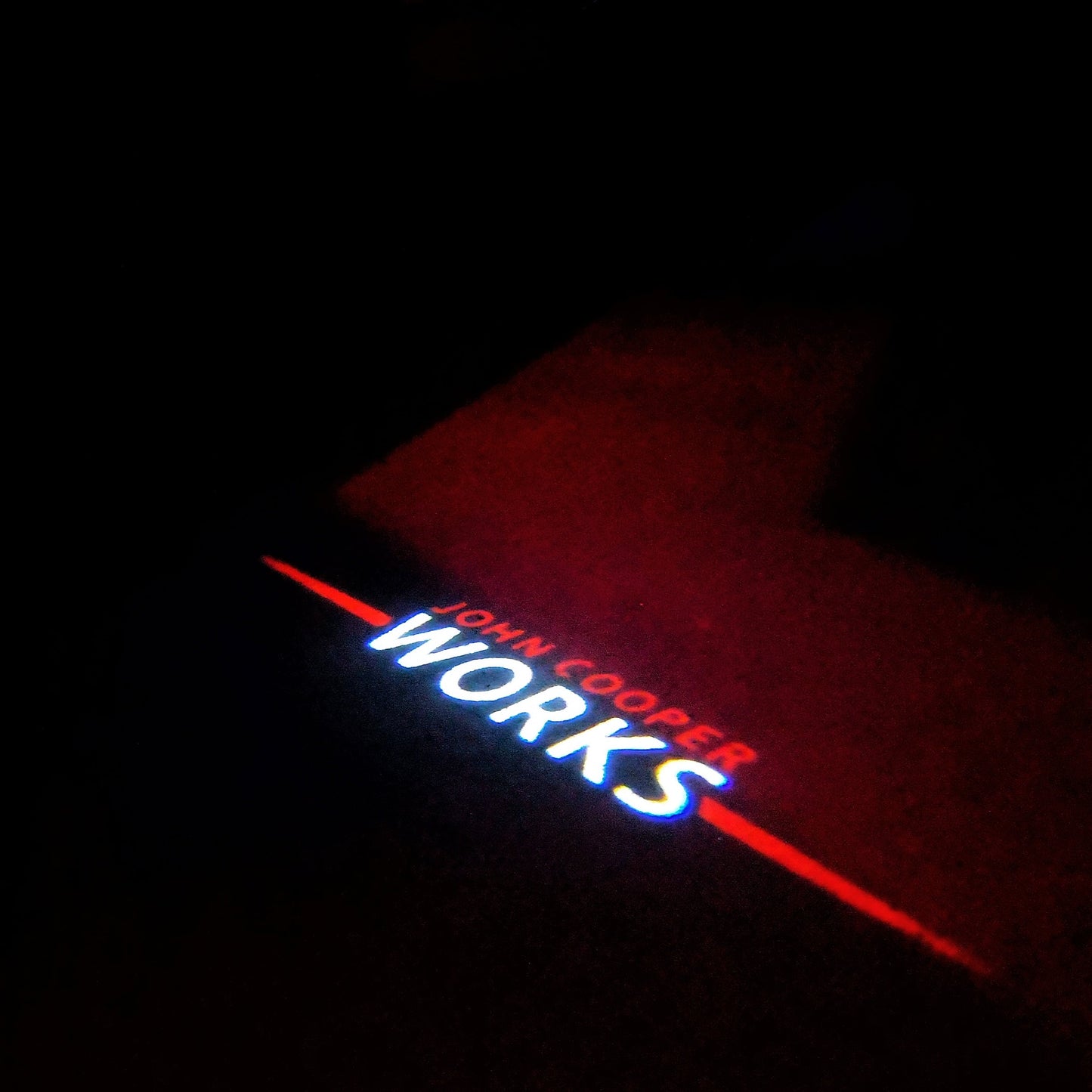 JOHN COOPER WORKS LOGO PROJECROTR LIGHTS Nr.87 (cantidad 1 = 2 logo película / 2 luces de puerta)